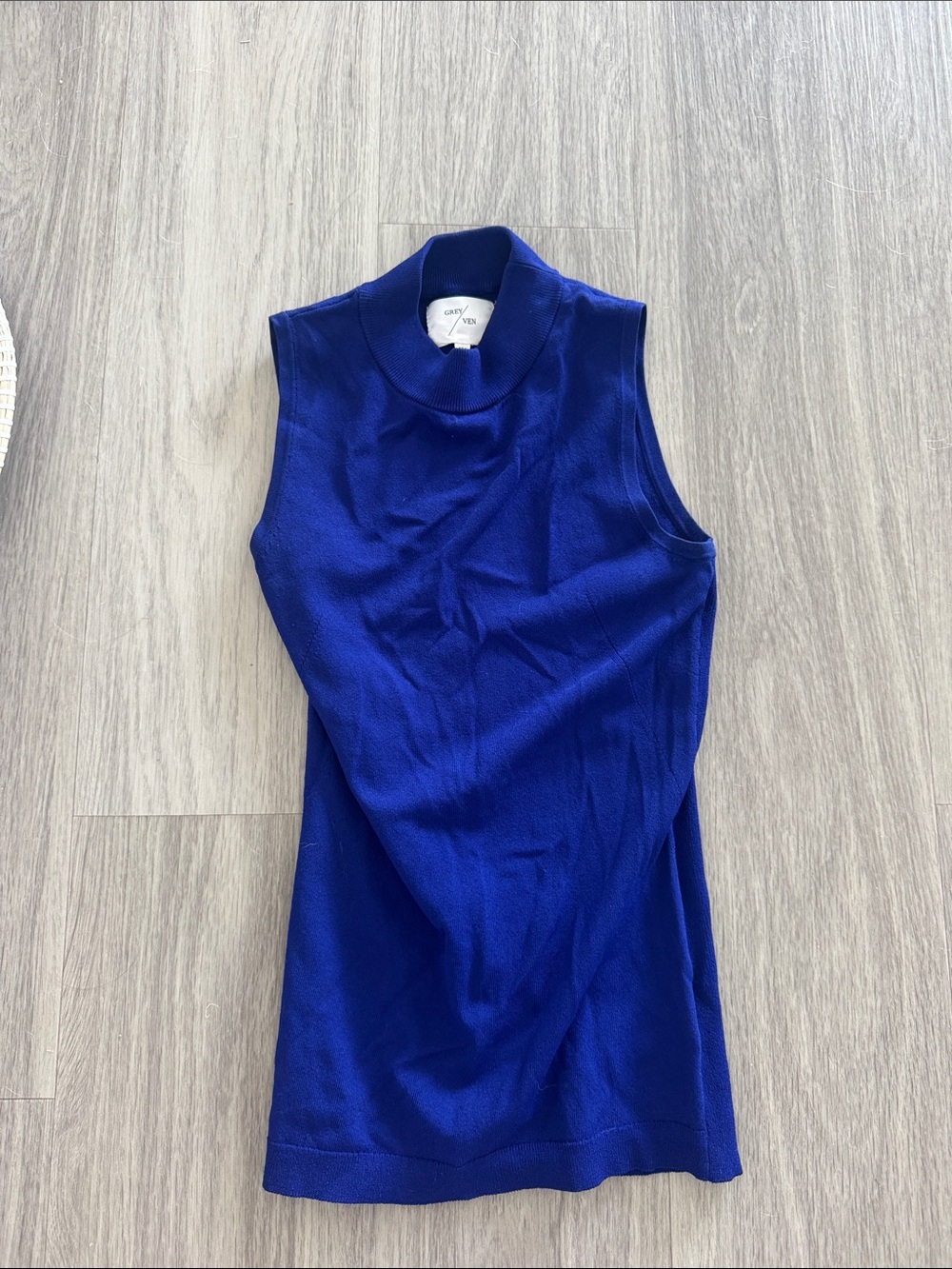 Sleeveless Mock Neck Grey/Ven Shirt - Royal Blue